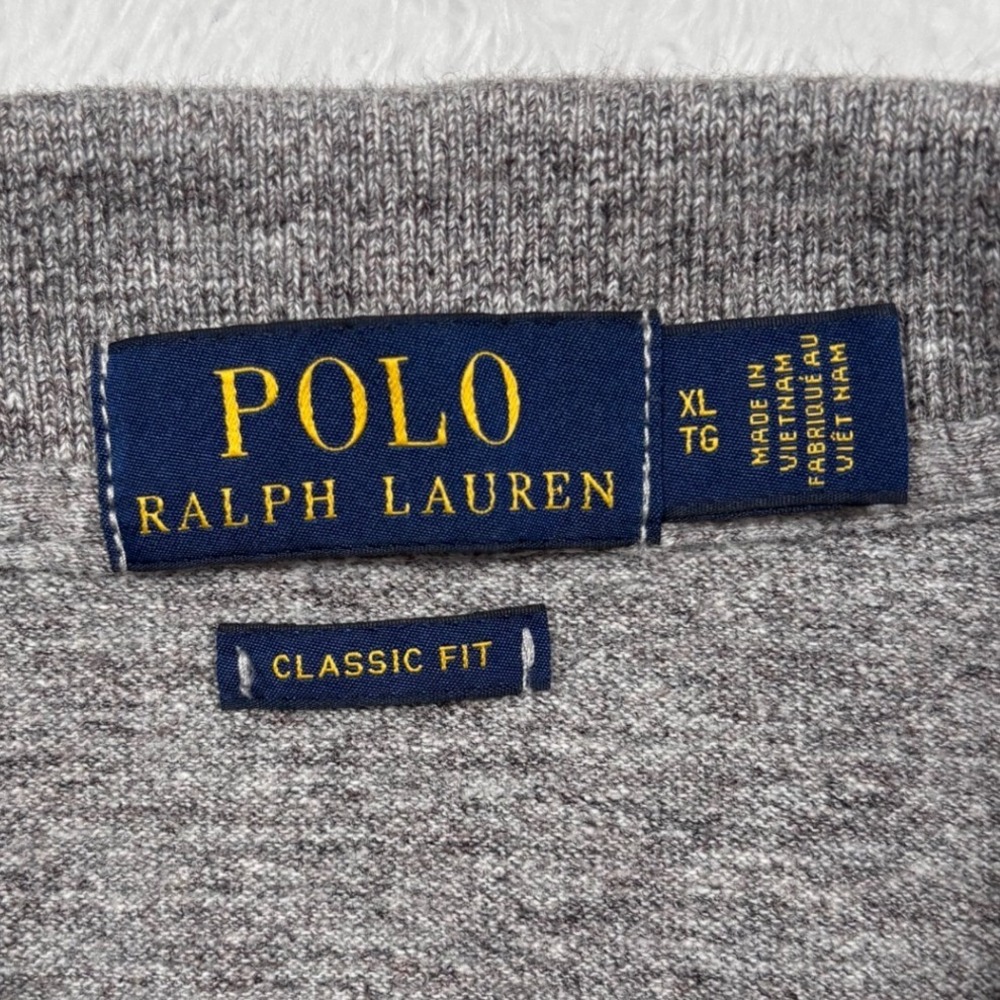 Polo Ralph Lauren Polo Shirt Men XL Gray Heathered Short Sleeve PONY LOGO Preppy - Picture 5 of 11